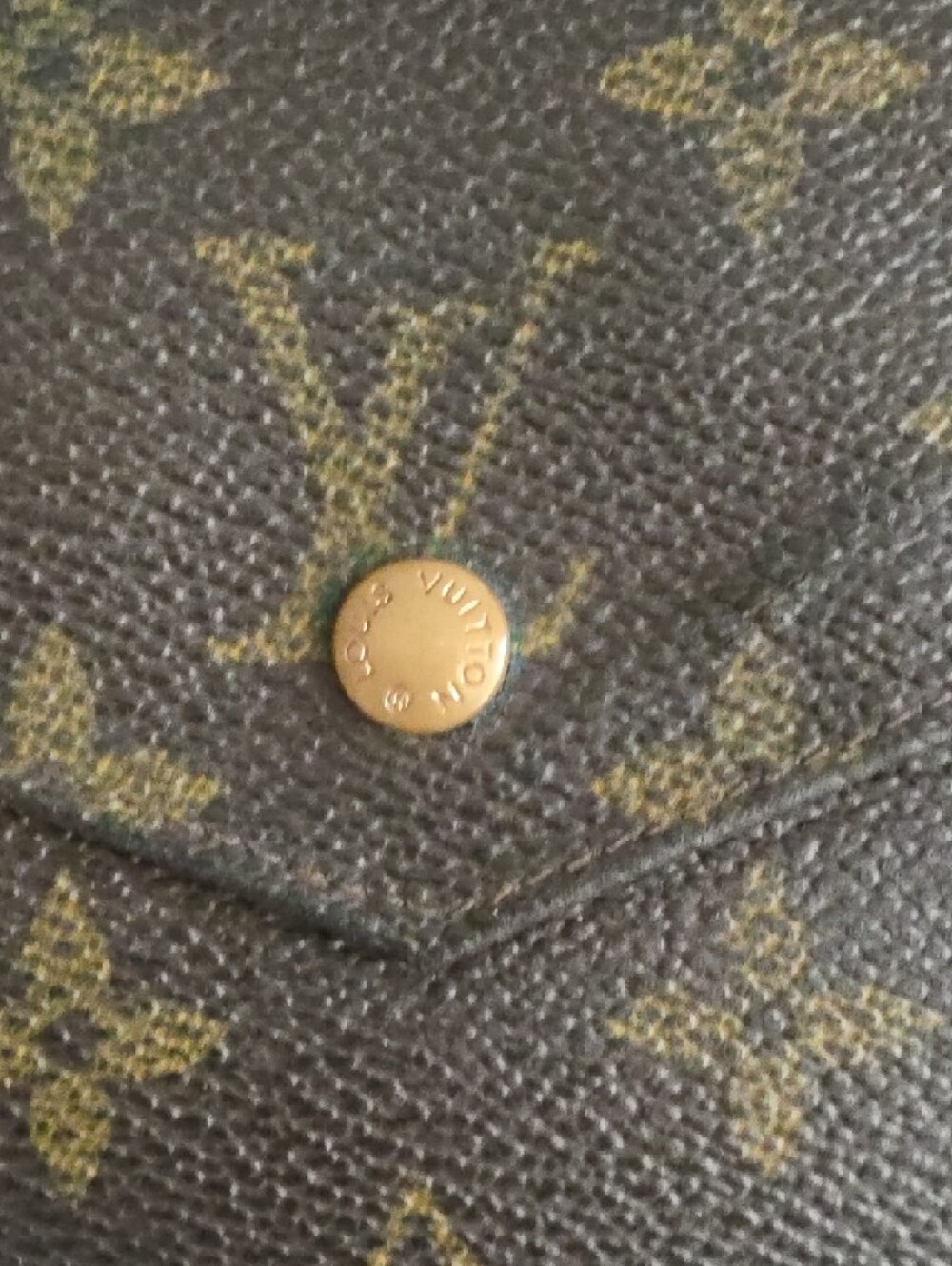 AUTHENTIC Louis Vuitton Monogram Compact Envelope Wallet - Brown/Gold Accents - Picture 3 of 13